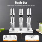 Milkshake Maker Three Head Electric Drink Mixer Commercial Milkshake Blender, 180W Stainless Steel Smoothie Mixer For Making Yogurt, Milk, Cocktails, Smoothies(Three Head,180W)