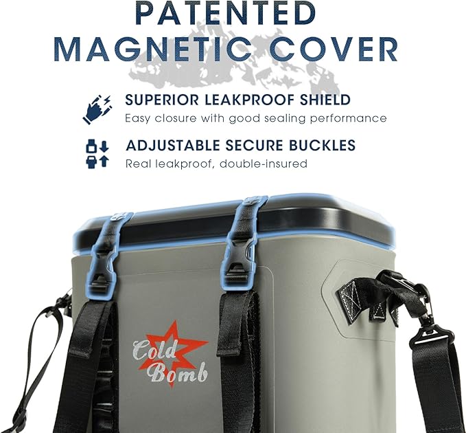 Magnetic Backpack Cooler Bag, Cold Retention Soft Coolers 30 Can Insulated Soft Sided Cooler with Waterproof Bag