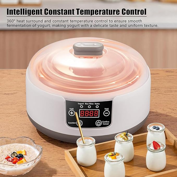 Probiotic Yogurt Maker 36 Hour with Adjustable Temperature & Time Control,Automatic Yogurt Maker Machine with LCD Display,Multi-Function Yogurt Machine for Home Use