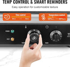 VEVOR Commercial Waffle Maker, 10PCS Rectangle Waffle Baker Machine, 1550W Non-Stick Stainless Steel Belgian Waffle Iron with Temp and Time Control, Handle, for Restaurant Bakery Snack Bar Family