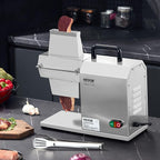 VEVOR Commercial Meat Tenderizer, Heavy Duty Stainless Steel Kitchen Tool with Handle, Meat Tong, and Cleaning Brush, 450W Electric Meat Tenderizer Machine for Beef, Turkey, Chicken, Pork, and Fish