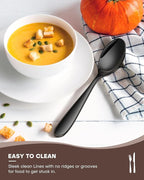 Black Silverware Set, Ollex 40PCS Black Flatware Set for 8 Include Knife Spoon Fork Set for Kitchen Tableware Eating Utensil Set, Stainless Steel Cutlery Set Mirror Polished, Dishwasher Safe