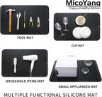 Silicone Dish Drying Mat for Multiple Usage,Easy clean,Eco-friendly,Heat-resistant Silicone Mat for Kitchen Counter or Sink,Refrigerator or Drawer Liner Black 3XL 28 inches x 18 inches