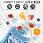 Portable Blender for Shakes and Smoothies- Personal Juicer 20 OZ Electric Protein Shaker Bottle with Insulated Sleeve, USB-C Rechargeable,Travel Lid-Small Blender Cup for Kitchen, Office, Gym,Travel