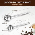 4ps Coffee Scoop, 15 & 30 ML Stainless Steel Tablespoon Measuring Spoon, Long Handle Tablespoon for Ground Coffee Tea Protein Powder Espresso