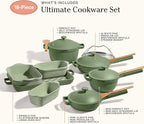 Our Place Ultimate Cookware Set - Complete 18-Piece Set Including the Always Pan, Perfect Pot, and Bakeware Set | Multifunctional, Toxin-Free Nonstick | Replaces 44 Pieces | Sage