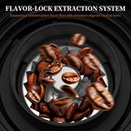 Wancle Conical Burr Electric Coffee Grinder with Touchscreen Coffee Bean Grinder - Precision Timer, 25 Grind Settings, Anti-Static, Stainless Steel, Easy to Clean