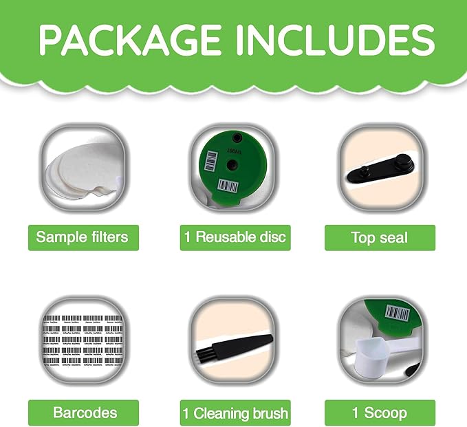 My-Cap Reusable Coffee Capsule Disc with Silicone Lid - Coffee Disc & Filter Set for Bosch Tassimo Brewer - Make Your Own Coffee Pod Discs - Reuse & Refill