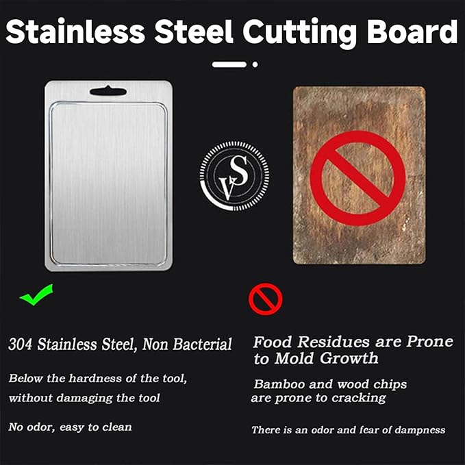 2025 New 100% Pure Titanium Cutting Board with Grooves, Double Sided Chopping Board, Meat, Fruit and Vegetable Cutting Board, Dishwasher Safe (11 * 15 IN)