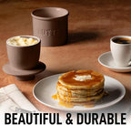 Zulay Kitchen Butter Crock With Lid & Spreader Knife for Countertop - Ceramic French Butter Dish Keeper For Fresh & Spreadable Butter - Coffee