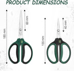 Hydroponic 2-Pack Bonsai Scissors and Plant Trimming Shears Set - Stainless Steel Pruning Shears for Indoor Gardening, Succulent Harvest, and Precision Plant Care