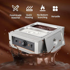 Chocolate Tempering Machine - 3.3L*2 Tanks, 18 Lbs Capacity, Temp Control 86~176℉, 1500W Stainless Steel Electric Food Warmer for Chocolate/Milk/Cream Melting
