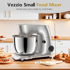 Vezzio Stand Mixer,6 Quarts,10-Speed Tilt-Head,Kitchen Food Mixer with Stainless Steel Bowl,Dough Hook,Whisk, Beater,Egg White Separator (Silver)