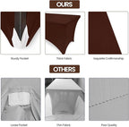 Utopia Kitchen 6FT Spandex Tablecloth [1 Pack, Light Coffee] 200 GSM Stretch, Fitted, Washable and Wrinkle Resistant Table Cloth Rectangle Cover for Trade Shows, Wedding, Parties [72Lx30Wx30H Inch]