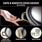 Chafing Dishes for Buffet 2Pack, 6QT Round Chafing Dish Buffet Set Stainless Steel Buffet Food Warmers Sets for Catering Events Parties Dinners with Complete Set,Gold and Silver