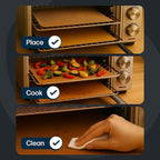 Cooks Innovations Toaster Oven Non Stick Liner & Crisper Set - Get Crispy Food Every Time - Easy Clean Up - Premium Crisping Sheet with Nonstick Oven Liner for Toaster Oven (9 x 11)