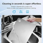 Titanium Cutting Board Set of 1, 11 * 8inches,Titanium Cutting Boards for Kitchen, Food Grade Metal Double Sided Chopping Boards for Kitchen Counter Meat Vegetable Fruit Outdoor Camping