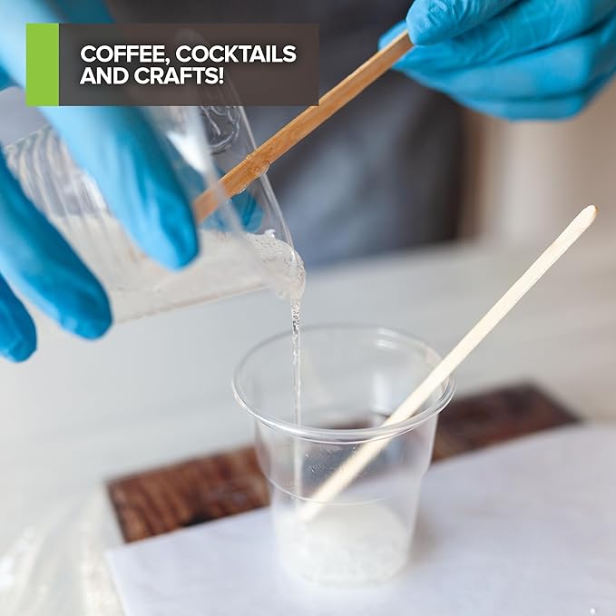 1000 Count Wooden Coffee Stir Sticks, Bulk Wood Stirrers for Coffee and Tea, Disposable Drink Stirrers for Hot Drinks, 7.5 Inch Wooden Coffee Stirrers for Home, No Plastic Stir Sticks