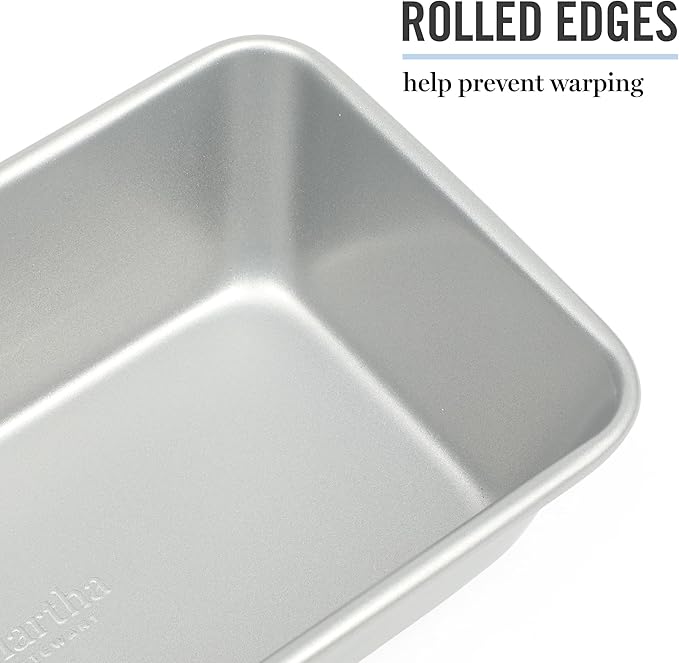 Martha Stewart Gallen 9 Inch Nonstick Carbon Steel Loaf Pan - Silver