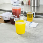 Restaurantware Measuring Cups, 2 Quarts Pack of 10 Conical Spout Liquid Measuring Cups Embossed Ml and Oz Graduations, Clear Plastic Scaling Vessel with Handle, For Cooking, Baking, For Oil, Flour