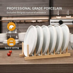 Ceramic Appetizer Plates Set of 6, Small Dessert Plates 7 inch, White Round Salad Plate, Porcelain Dinner Dishes for Cake, Waffle, Pasta, Microwave & Dishwasher Safe