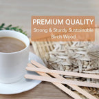 Wood Coffee Stirrers,500 Count of 7.5 Inch Disposable Biodegradable Wooden Coffee Stir Sticks,Eco-Friendly Round End Wood Stirrers,Birch Wood Beverage Stirrers for Tea,Hot Drinks