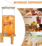 Beverage Dispenser,2.9 Gallon Glass Drink Dispenser with Stand,Glass water dispenser with Spigot, Large Drink Dispensers for Parties,Water Dispensers for Bar,Wedding,Restaurants 11L