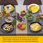 Berglander Pasta Bowls Set of 4, Salad Bowls 37oz Unbreakable Large Plastic Soup/Salad/Fruit/Serving Bowls for Home, Restaurant, Outdoor, Picnic, Camping, Serving Dishes