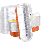 EUSOAR Disposable Aluminum Baking Cups, 25pcs 6.8oz Foil Ramekins Creme Brulee Containers Small Bread Tins, Dessert Containers Cupcake Wrappers Souffle Muffin Liners for Birthday Party Wedding