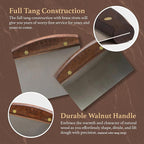 Lamson 3" x 6" Dough (Bench) Scraper with Walnut Handle