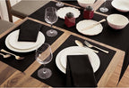 Solino Home Black Table Runner 108 Inches Long - Dru Cotton Linen 14 x 108 Inch Table Runner for Dining, Summer, Fall, Autumn, Halloween - Handcrafted and Machine Washable