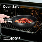 NEWBULIG 12-Piece Nonstick Kitchen Cookware Set, Pots and Pans with Detachable Handle, Induction Compatible, Dishwasher & Oven Safe, Space-Saving, Black