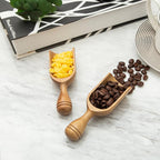 Wooden Scoops for Canisters 4PCS Wooden Scoop for Jars Acacia Mini Measuring Spoons for Ground Coffee Scoops Shovel Kitchen Scooping for Tea Powder & Bath Salt Laundry Detergent Shove- Multipurpose