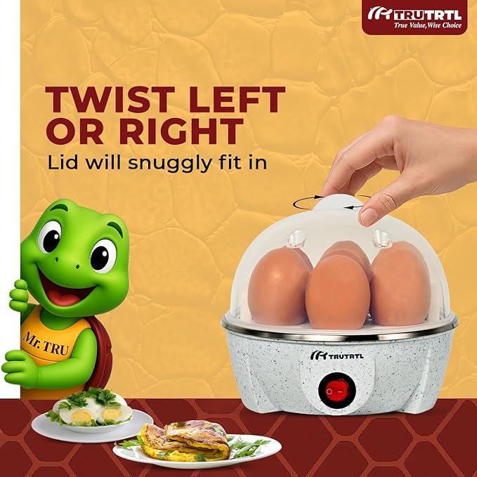 Electric Egg Cooker | Boils upto 7 eggs | Poacher | Omelet maker | Vegetable steamer, dumpling & More | Marble