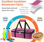 Lunch Bag - Large Insulated Casserole Carrier, Reusable Lunch Box for Men/Women, Insulated Lunch Bag Leakproof Lunchbox for Men Adults Work Picnic Hiking Beach(Pink) 17.12" x 11.42"x 4.53"