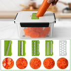5 PCS Fruit storage Containers for Fridge with Removable Colander and Chopper Set, Leakproof Food Storage Containers with lids, Dishwasher & Microwave Safe Produce Containers to Keep Fruits Fresh ﻿