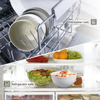 12 Pcs Unbreakable Cereal Bowls Set, 26 Oz Wheat Straw Bowls Set, Microwave & Dishwasher Safe Bowls for Kitchen, Reusable Plastic Bowls for Soup, Salad and Snack, BPA Free, Beige