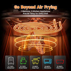 Air Fryer 8-in-1, 4.5Qt Air Fryer with DC Motor, Space-Saving & Compact, Fast & Crispy Cooking, Adjustable Fan Speed, 95% Less Oil for Healthy Family Meals, Dishwasher‑Safe