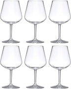 Amazing Abby - Sienna - 20-Ounce Unbreakable Tritan Wine Glasses (Set of 6), Plastic Red Wine Glasses, Reusable, BPA-Free, Dishwasher-Safe, Perfect for Poolside, Outdoors, Camping, and More