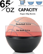 65oz Big Wheat Straw Bowls - Large Salad Bowls set of 6 - Unbreakable Serving Bowls - Microwave & Dishwasher Safe - Oval Bowls for Cereal,Salad,Fruit - Pure Black