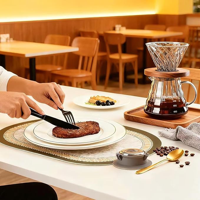 Black Silverware Set, 30-Piece Stainless Steel Flatware for 6, Heavy-Duty 18/0 Stainless Steel Utensils,Mirror Polished Dishwasher Safe for Home & Kitchen Dining