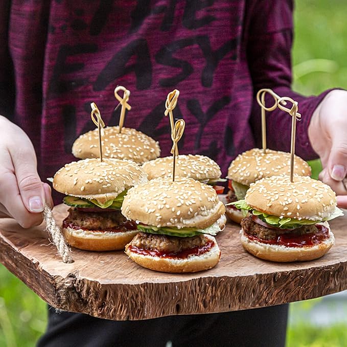 500 PCS Cocktail Picks, 4.7 Inch Cocktail Toothpicks Knot Skewers for Fruit, Cake, Barbecue Snacks, Appetizers Party Supplies