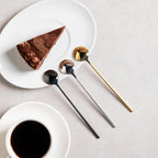 6.7 Inches Coffee Spoons, 18/8 Stainless Steel Espresso Spoons, 6 PCS Vogue Mini Tea Spoons, Cappuccino Stirring Spoons, Small Spoons for Dessert, Ice Cream, Frosted Handle,Sweejar(Gold)