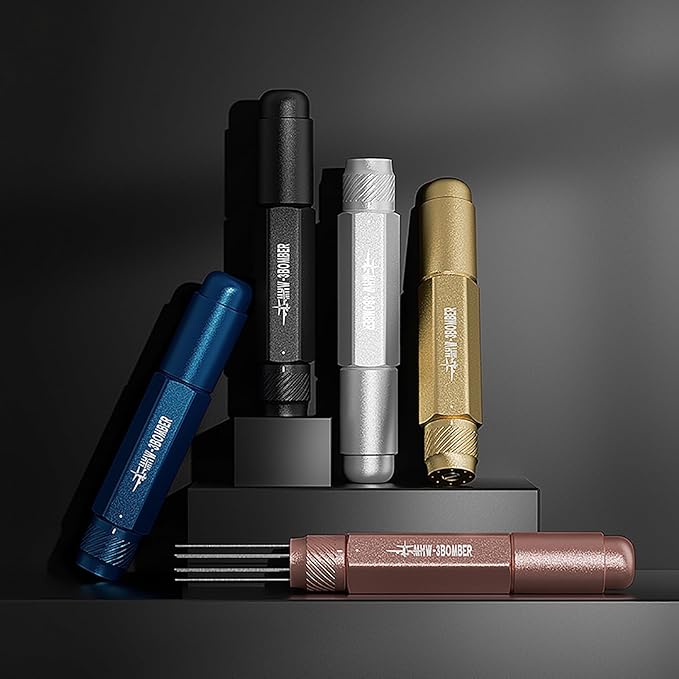 MHW-3BOMBER WDT Tool Espresso Distribution Tool Retractable Espresso Coffee Stirrer, Adjustable Range Coffee Distributor for Barista, Magnetic Store, 0.4mm 8 Needles with 8 Extra, Blue, T6192-OS