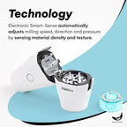 Banana Bros - OTTO GO Electric Smart Spice Grinder - Automatic Herb Grinder with Smart AI Technology - Rechargeable via USB - Portable Milling for Dry Herbs and Spices - White - No Carrying Case