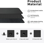 Dish Drying Mat for Kitchen Counter, Heat Resistant Drainer Mats with Non-slip Rubber Backed, Hide Stain Kitchen Super Absorbent Draining Mat, Easy to Clean Dish Rack Pad, Black 18"x28"