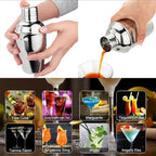 12oz Cocktail Shaker Small Single Bar Shakers Bartending Stainless Steel Espresso Shaker for Martini Margarita Alcohol Liquor Drink Mixer