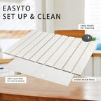 Stone Drying Mat for Kitchen Counter, Collapsible Dish Drying Mat, Fast Drying Diatomaceous Earth Dish Drying Mats, Water Absorbent Diatomite Kitchen Mat (white, medium)
