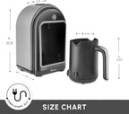 KARACA Hatır Turkish Coffee Maker, 5 Cups Electric Turkish Coffee Machine with Ember Mode, Automatic Temperature Control, Overflow Protection, Audible & Visual Alerts, Galaxy Grey