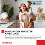TOSHIBA ML4-EM09PA(BS) Small Countertop Microwave Oven with 6 Auto Menus, Mute Function, Child Lock, Kitchen Essentials for Dorm, 0.9 Cu Ft, 10.6 Inch Removable Turntable, 900W, Black Stainless Steel